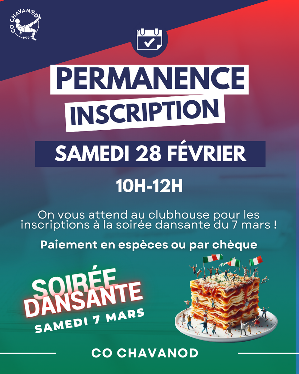 Permanence inscription soirée dansante