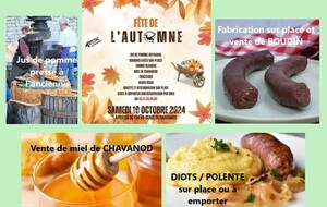 FETE D'AUTOMNE - Samedi 19 Octobre 2024