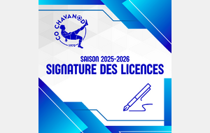 2025 - 2026 : Signature des licences