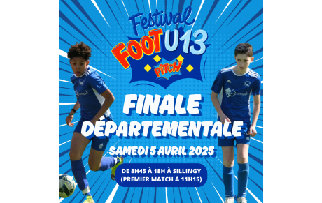 Venez encourager nos U13 ce samedi 05/04 pour la finale départementale !